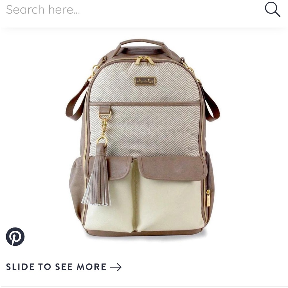 Itzy ritzy Boss Backpack Diaper bag in Tan